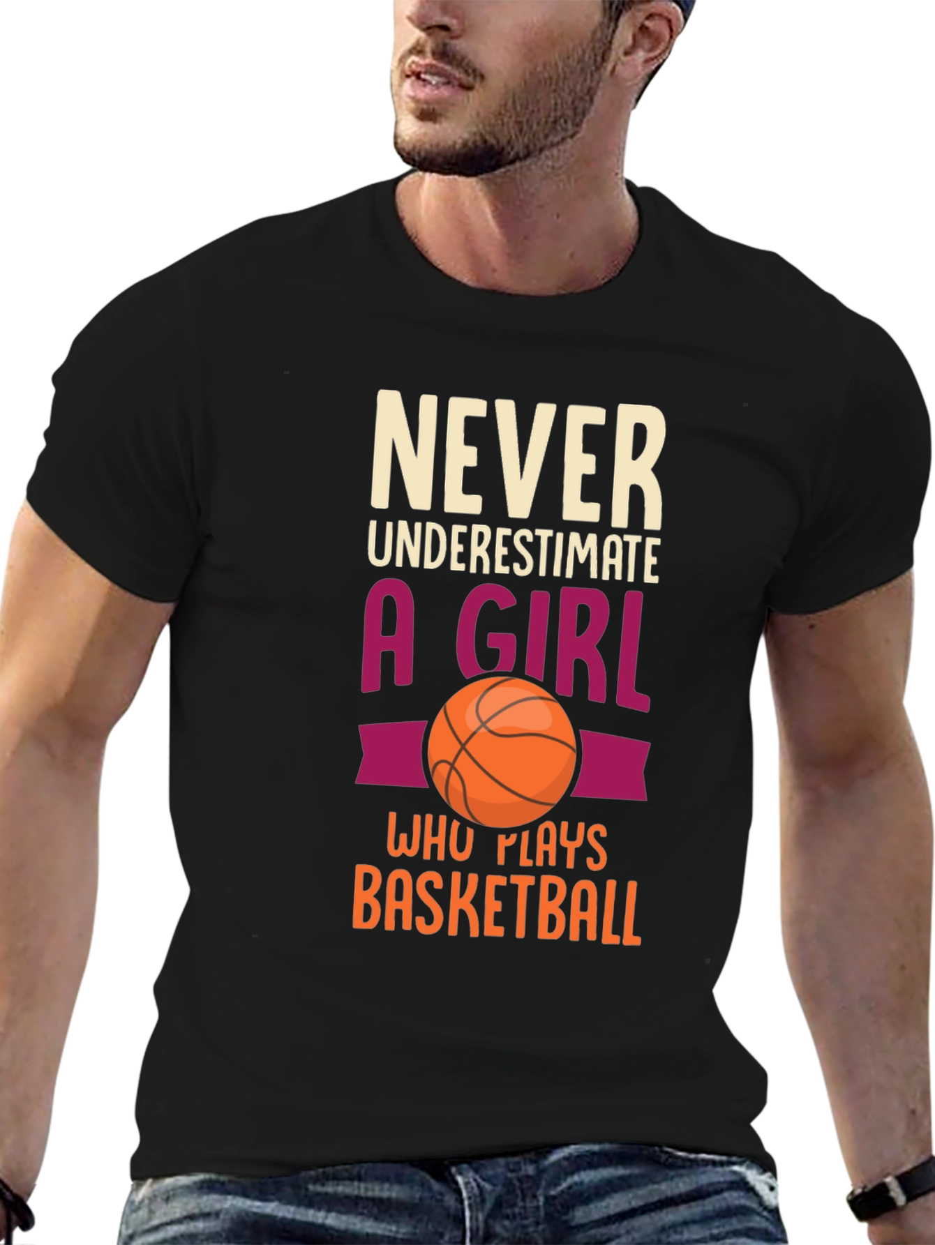Never Underestimate Girl Basketball T-Shirt
