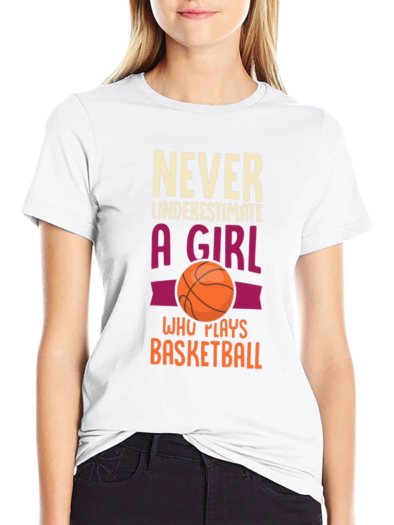 Never Underestimate Girl Basketball T-Shirt