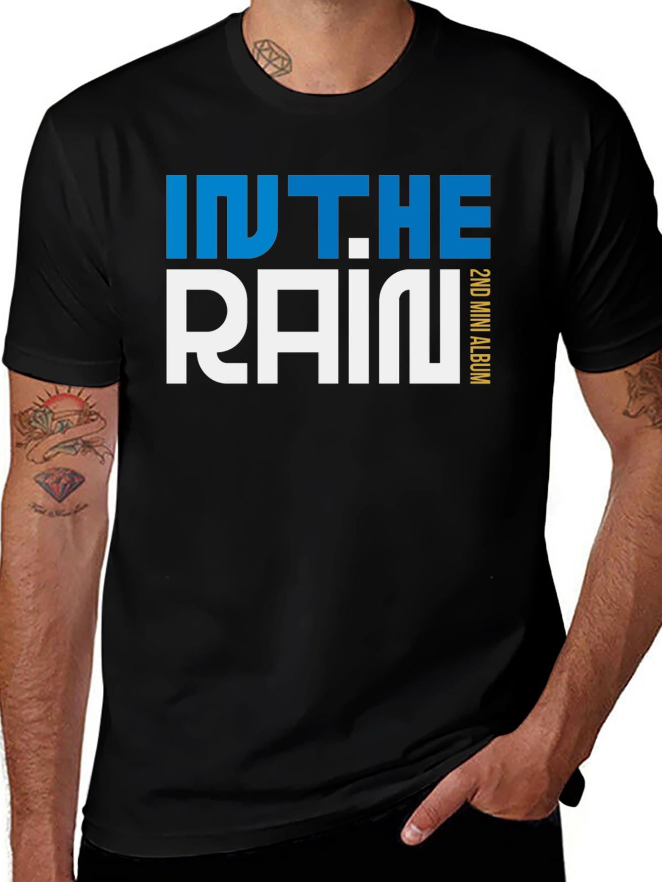 In The Rain 2nd Mini Album Black T-Shirt