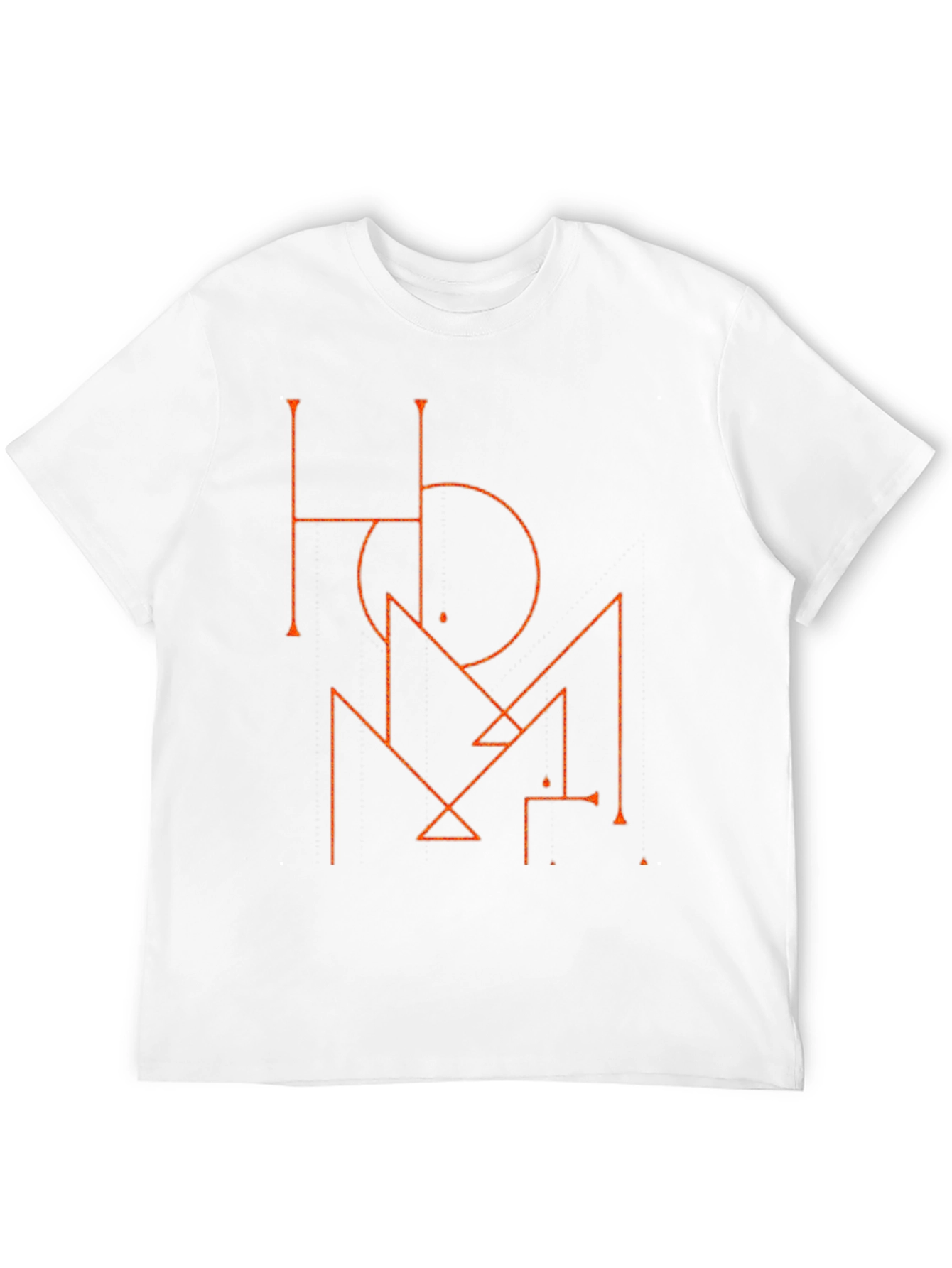 Geometric Graphic Print Mens Black T-Shirt