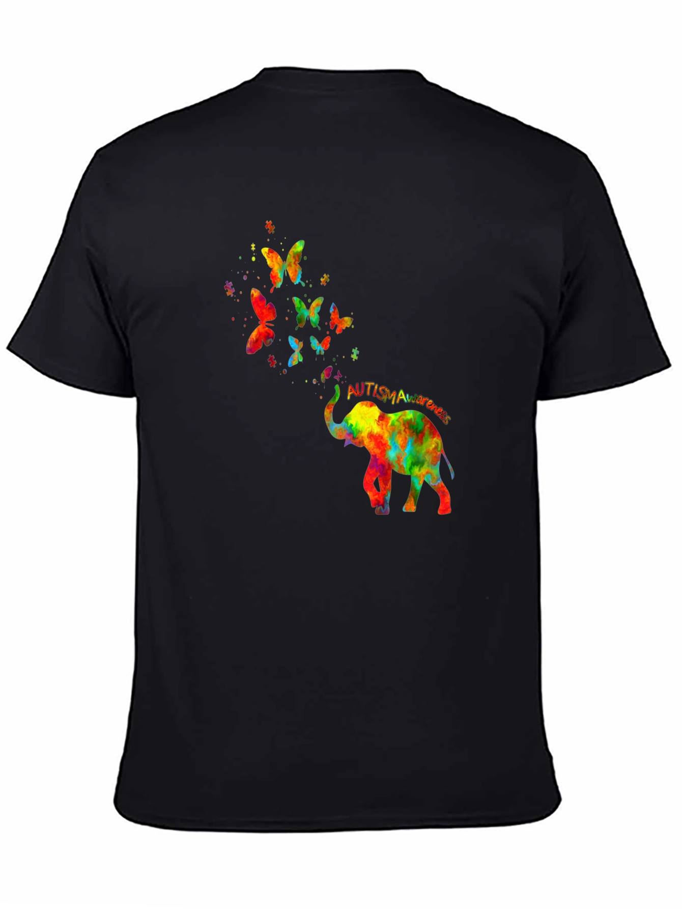 Autism Awareness Elephant Butterfly T-Shirt