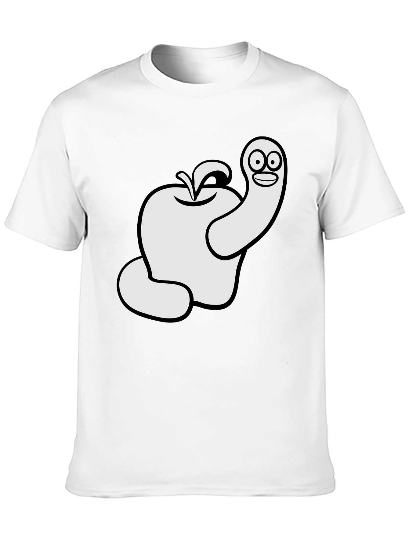 Worm Apple Graphic T-Shirt