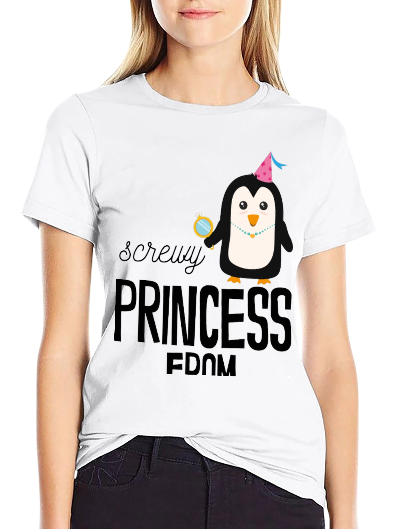 Screwuy Princess Fdom Penguin T-Shirt