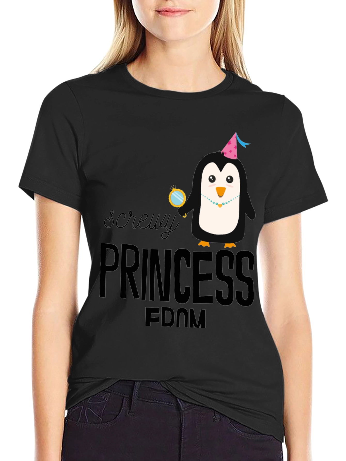 Screwuy Princess Fdom Penguin T-Shirt