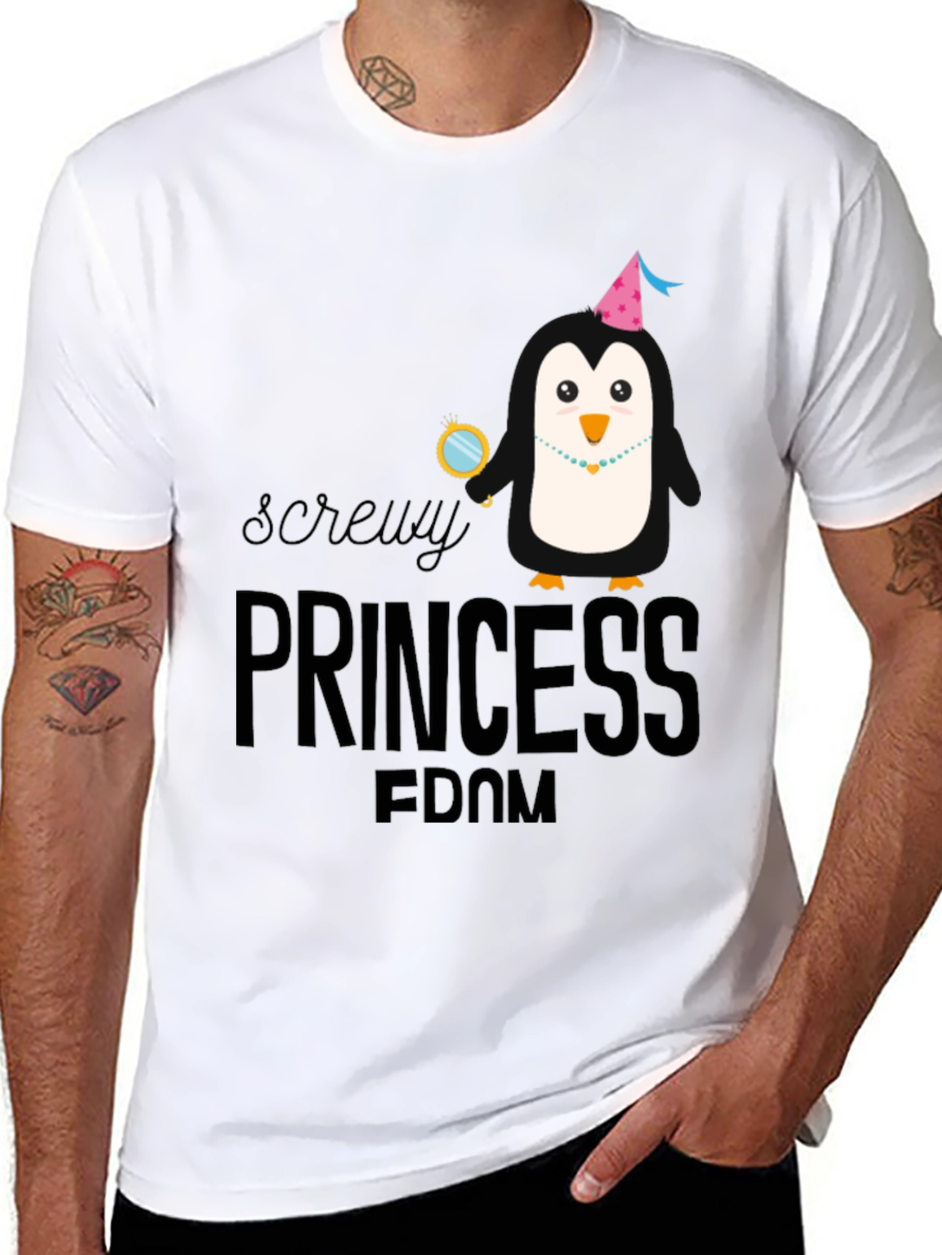 Screwuy Princess Fdom Penguin T-Shirt