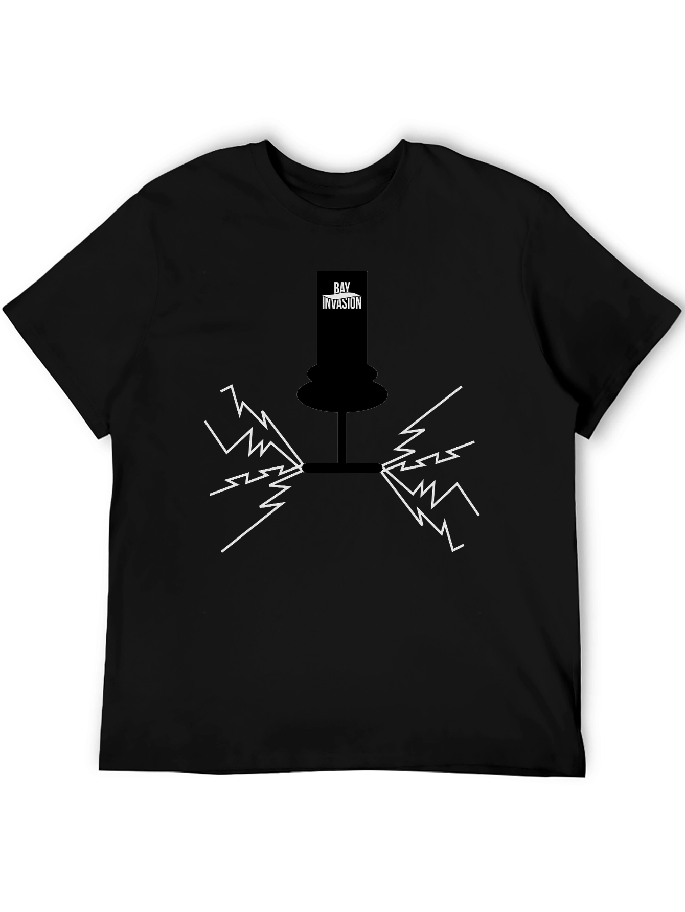 Bay Invasion Black Graphic T-Shirt