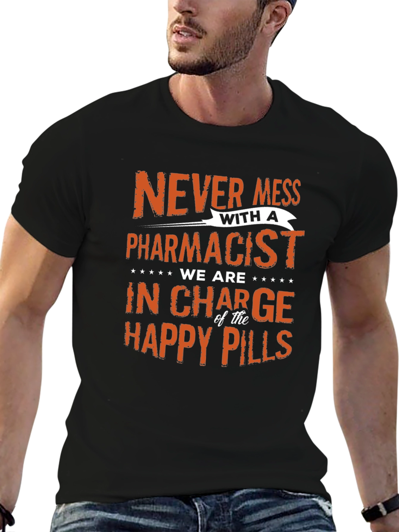 Pharmacist Happy Pills Graphic T-Shirt