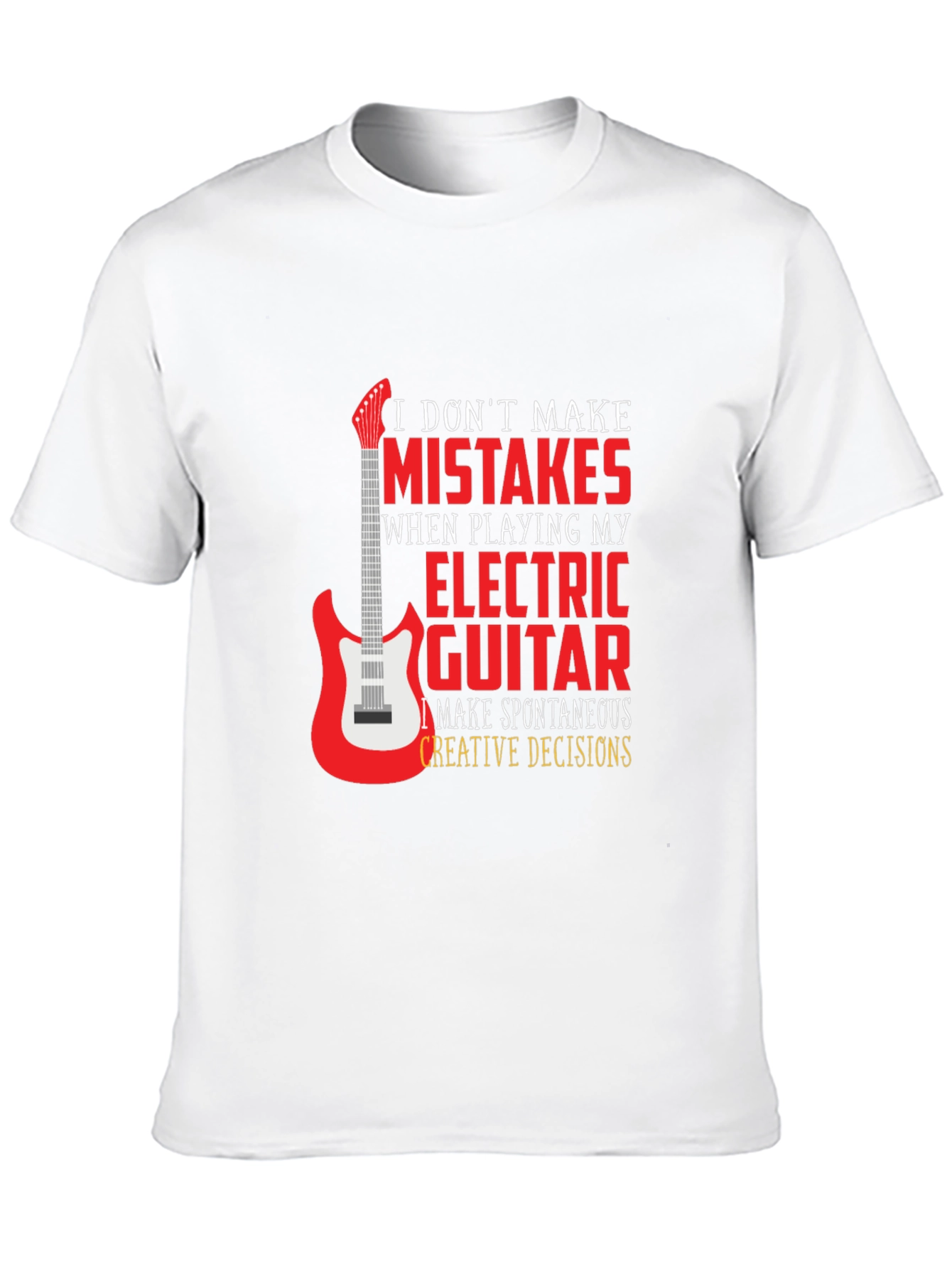 Electric Guitar Player Black Graphic T-Shirt