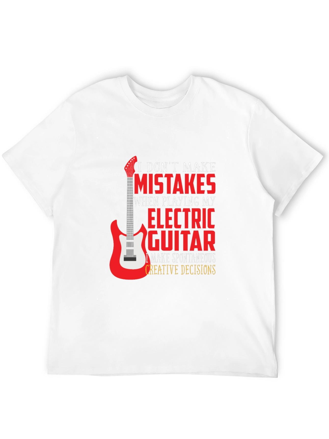 Electric Guitar Player Black Graphic T-Shirt