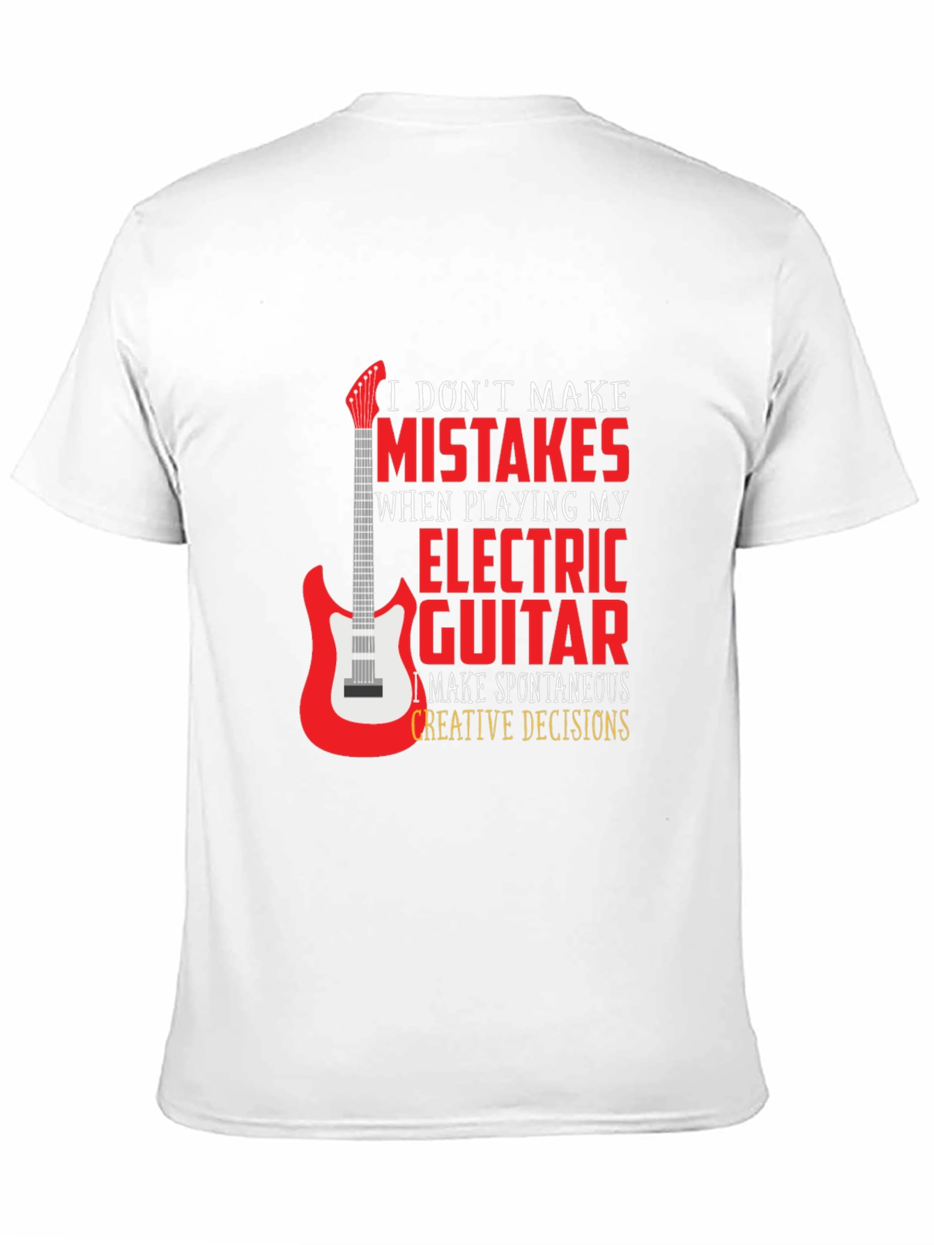 Electric Guitar Player Black Graphic T-Shirt