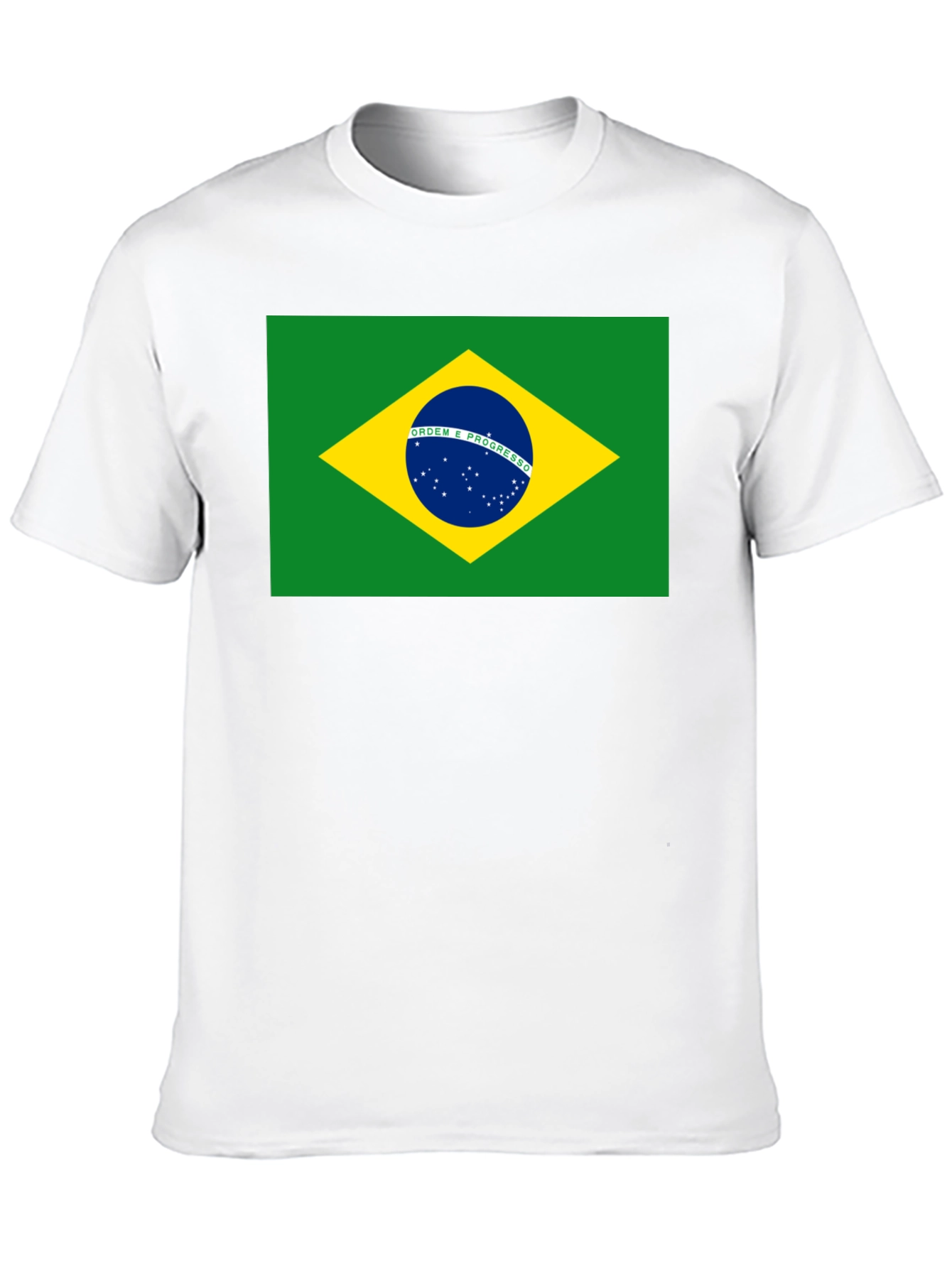 Brazil Flag T-Shirt - Black Cotton Tee