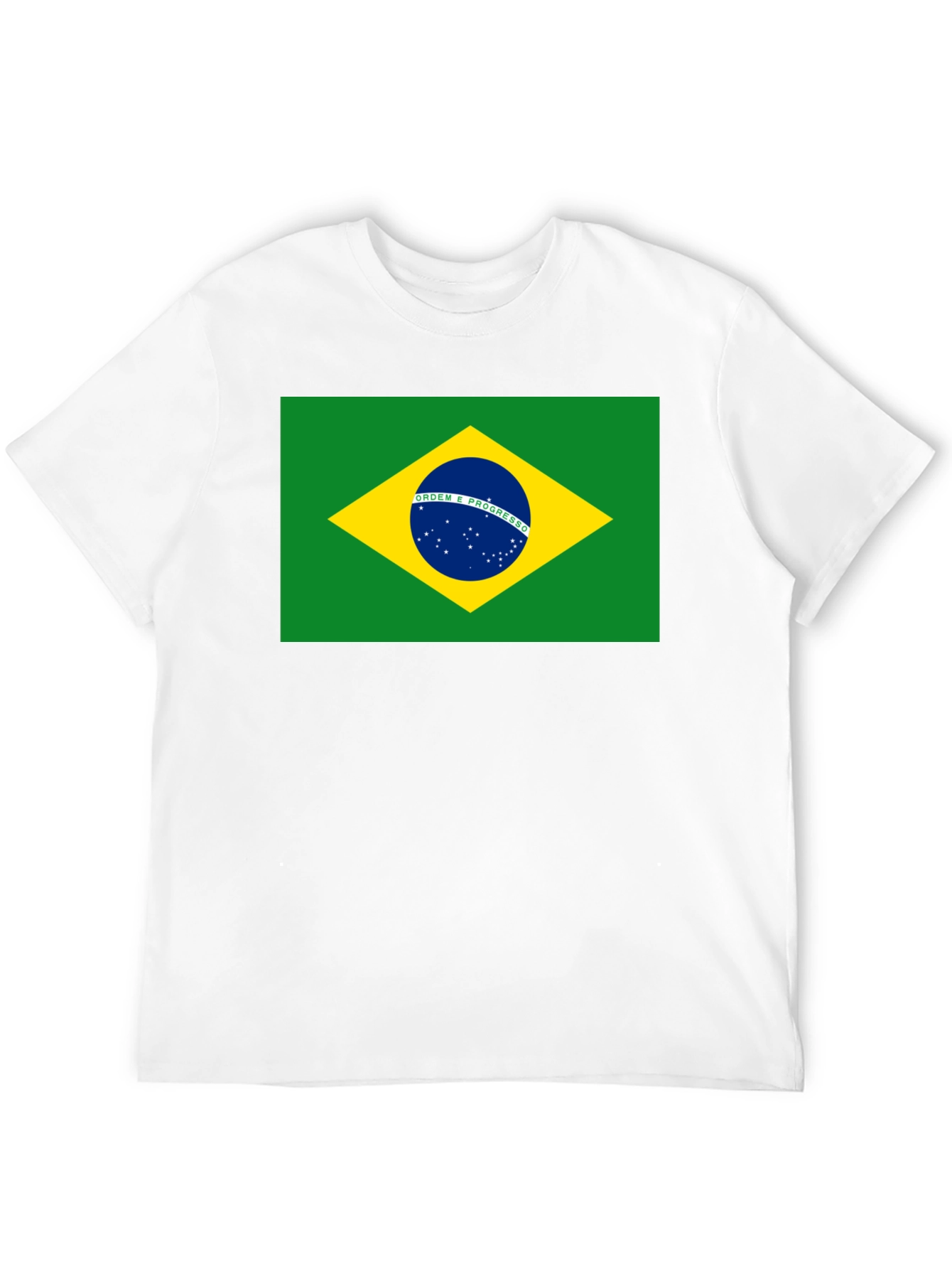Brazil Flag T-Shirt - Black Cotton Tee