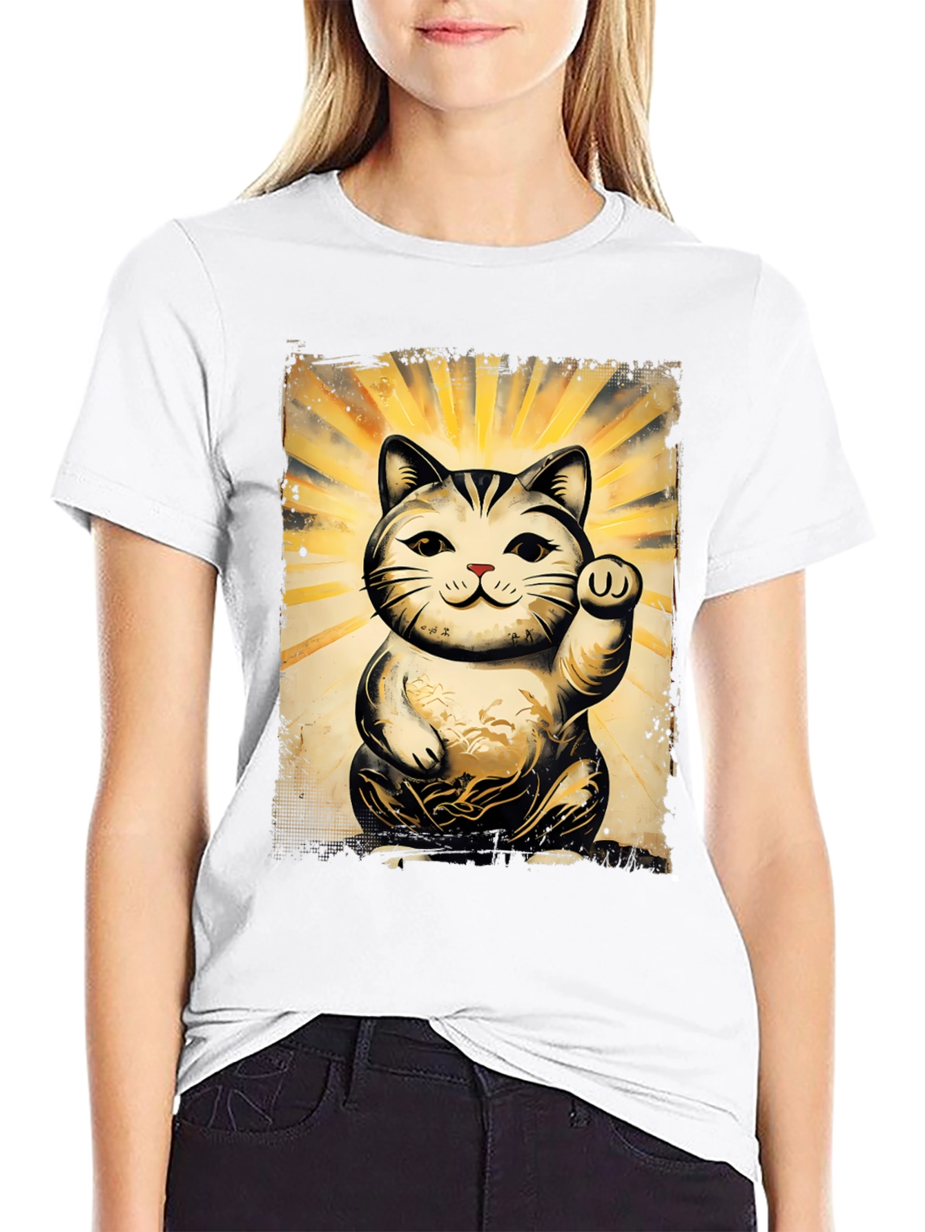 Lucky Cat Graphic T-Shirt - Unisex Soft Cotton Tee