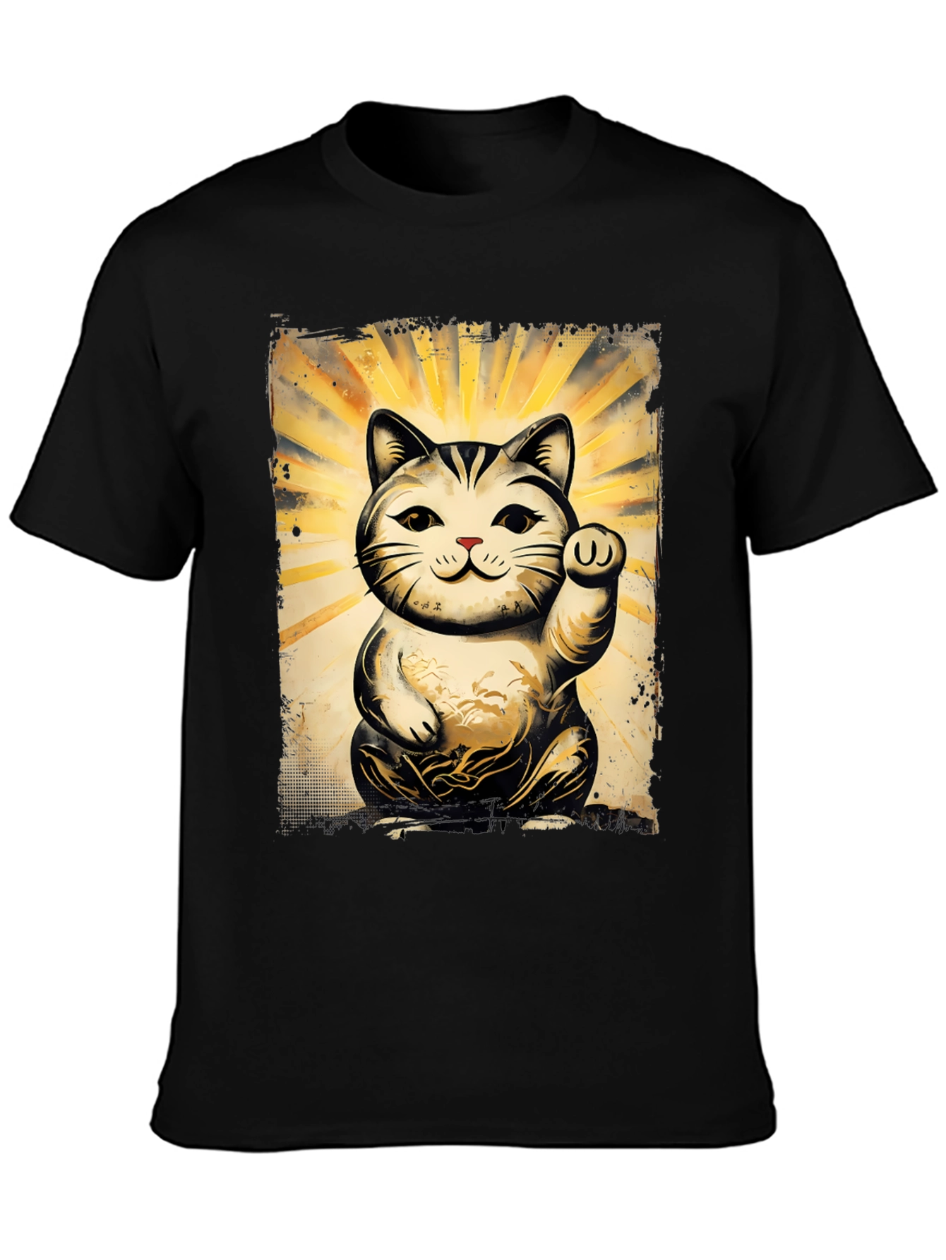 Lucky Cat Graphic T-Shirt - Unisex Soft Cotton Tee