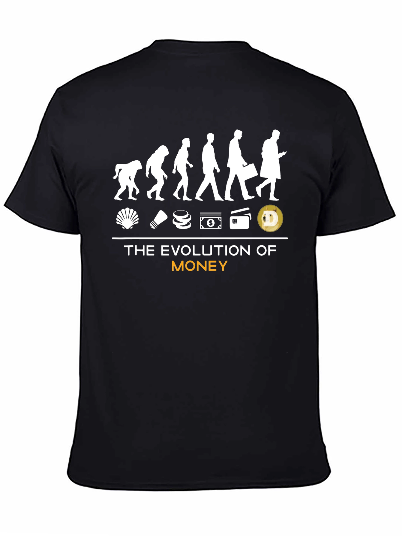 Evolution of Money Black T-Shirt