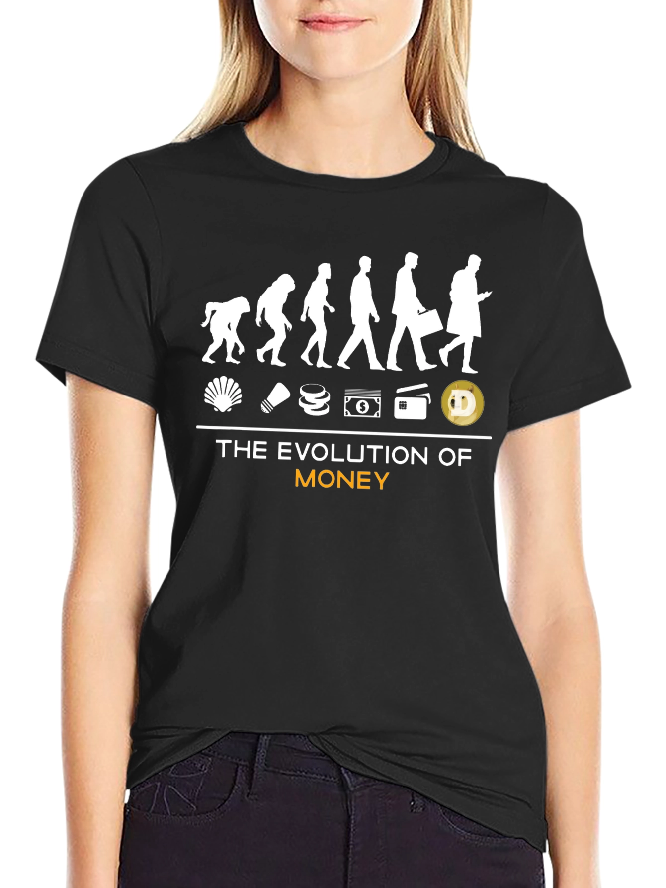 Evolution of Money Black T-Shirt