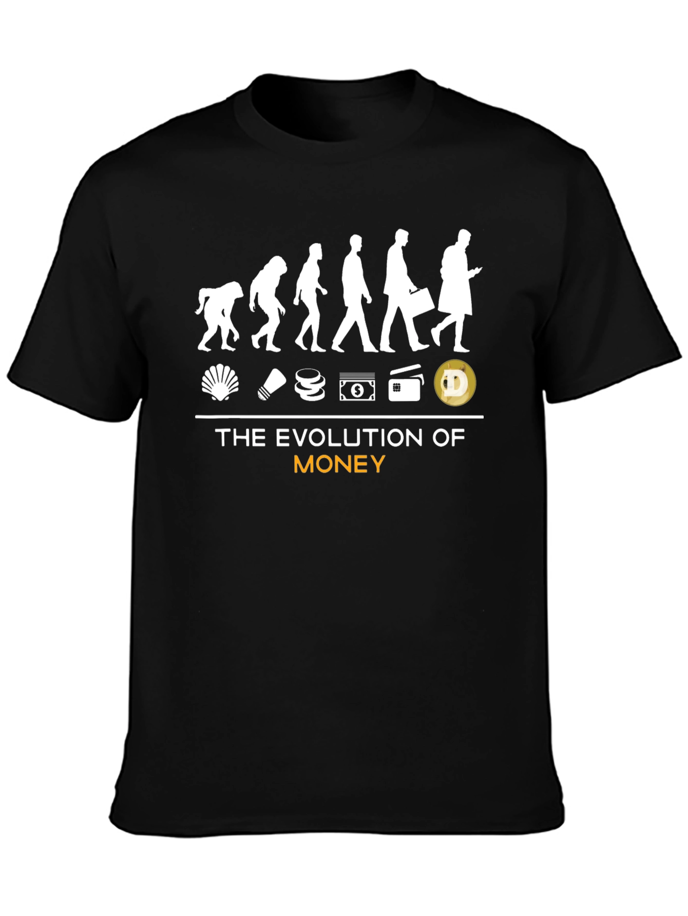 Evolution of Money Black T-Shirt