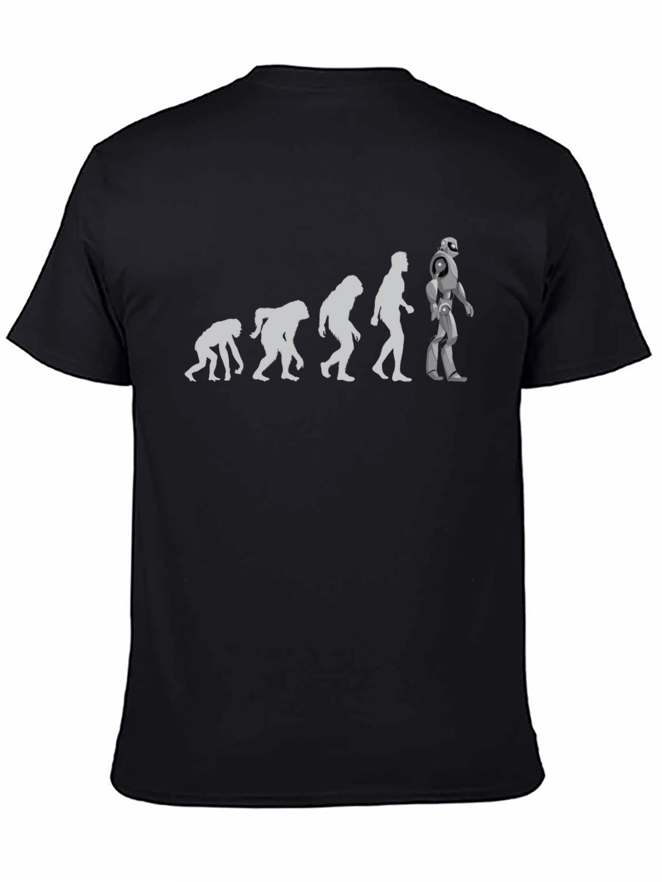 Evolution to Robot Black T-Shirt