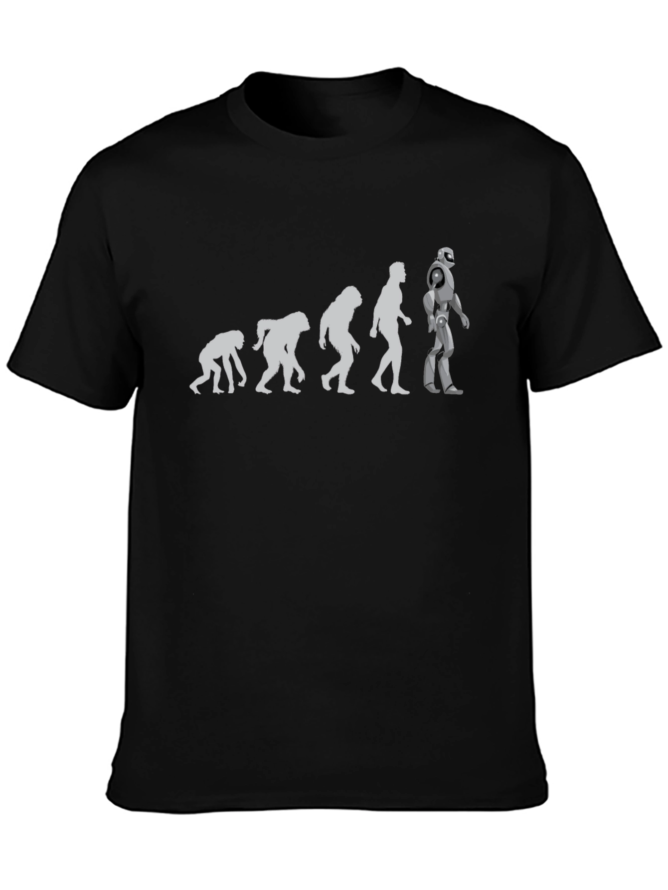 Evolution to Robot Black T-Shirt