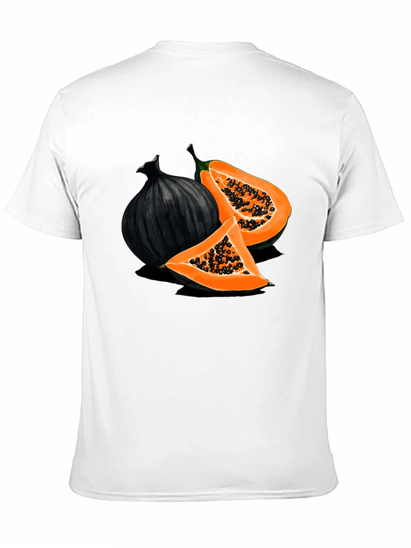 Papaya & Onion Graphic Black T-Shirt