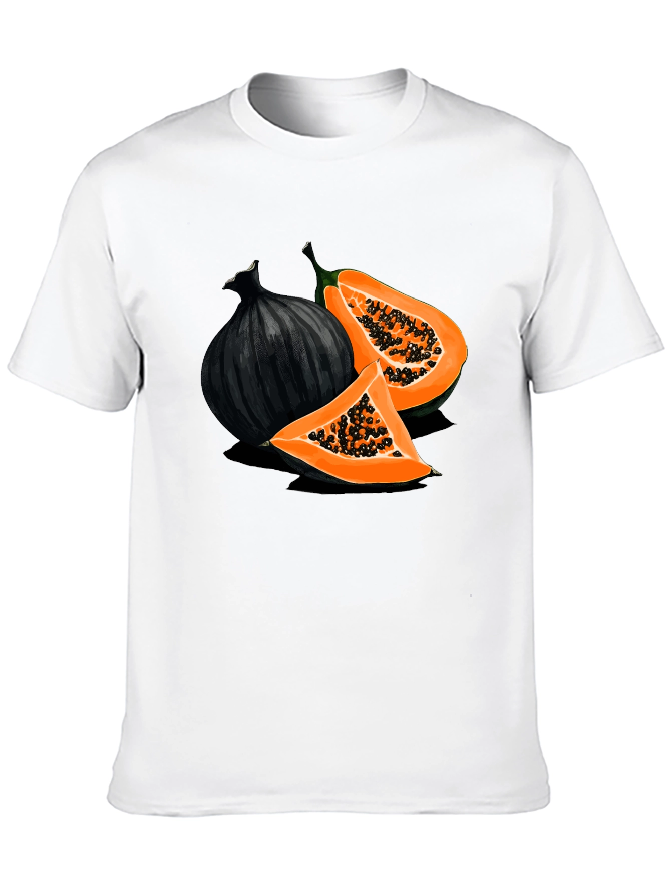 Papaya & Onion Graphic Black T-Shirt