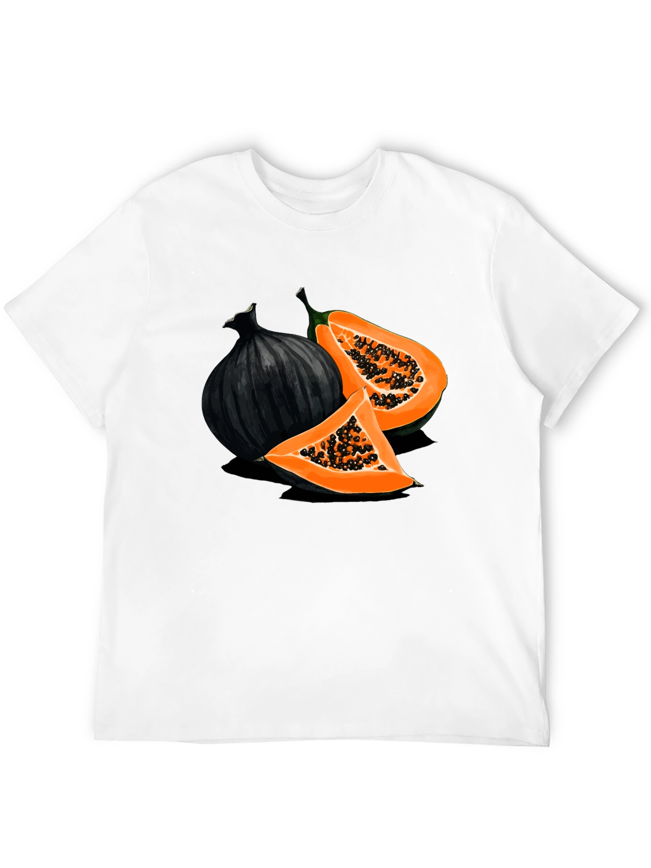 Papaya & Onion Graphic Black T-Shirt