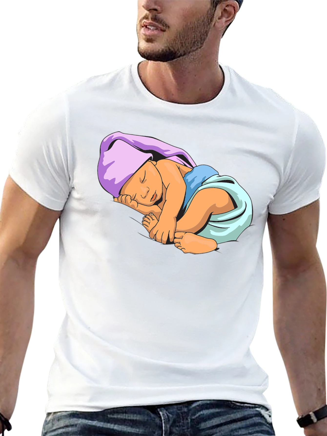 Baby Graphic Tee - Black Cotton Comfort