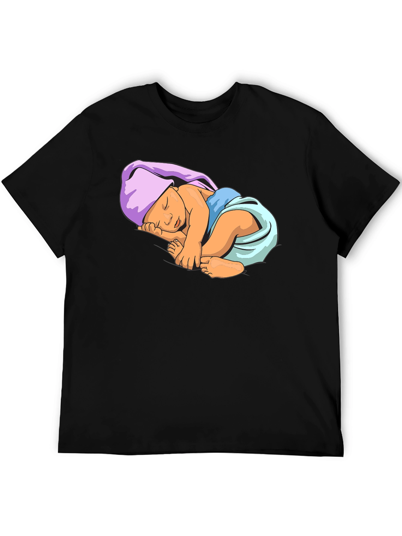 Baby Graphic Tee - Black Cotton Comfort