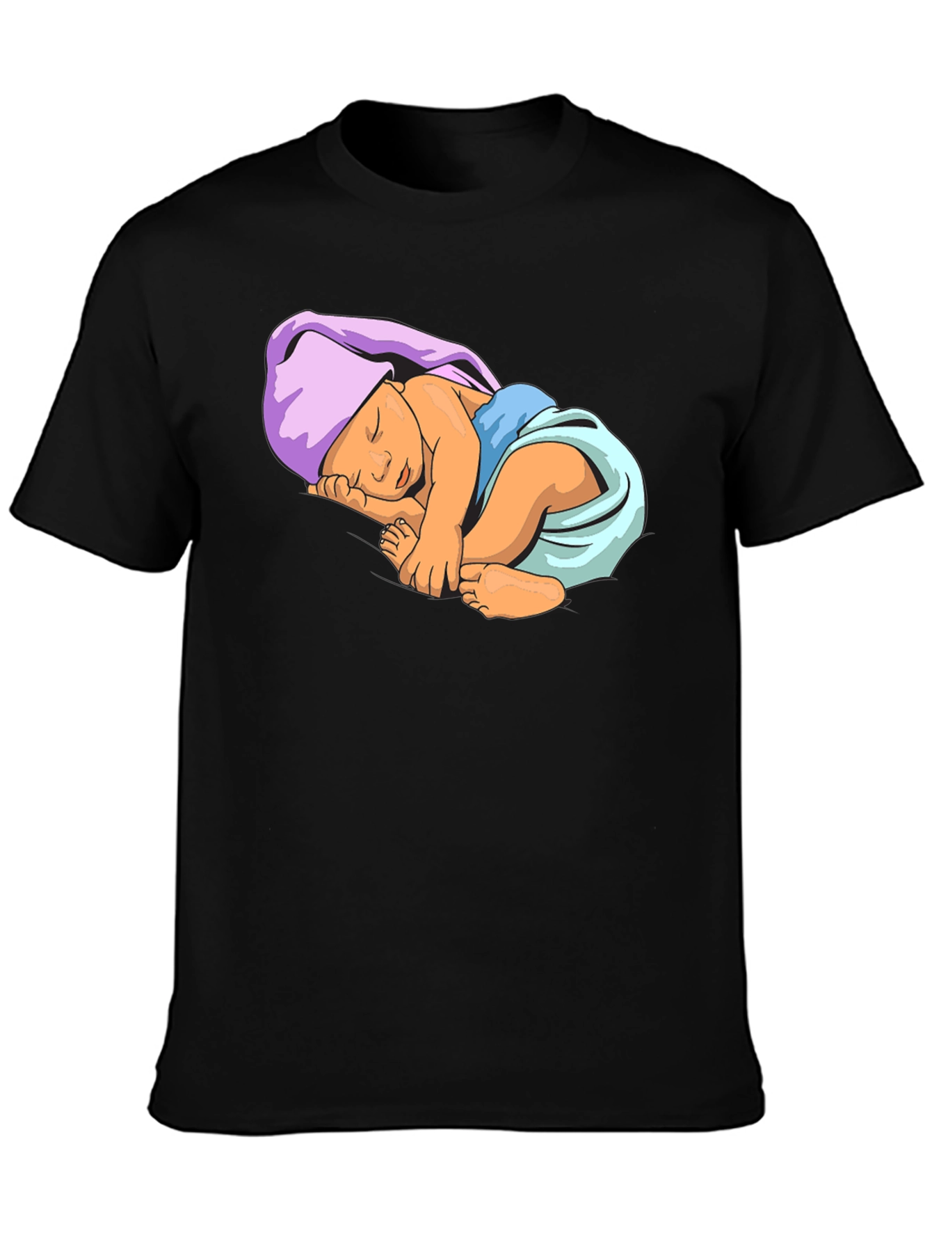 Baby Graphic Tee - Black Cotton Comfort