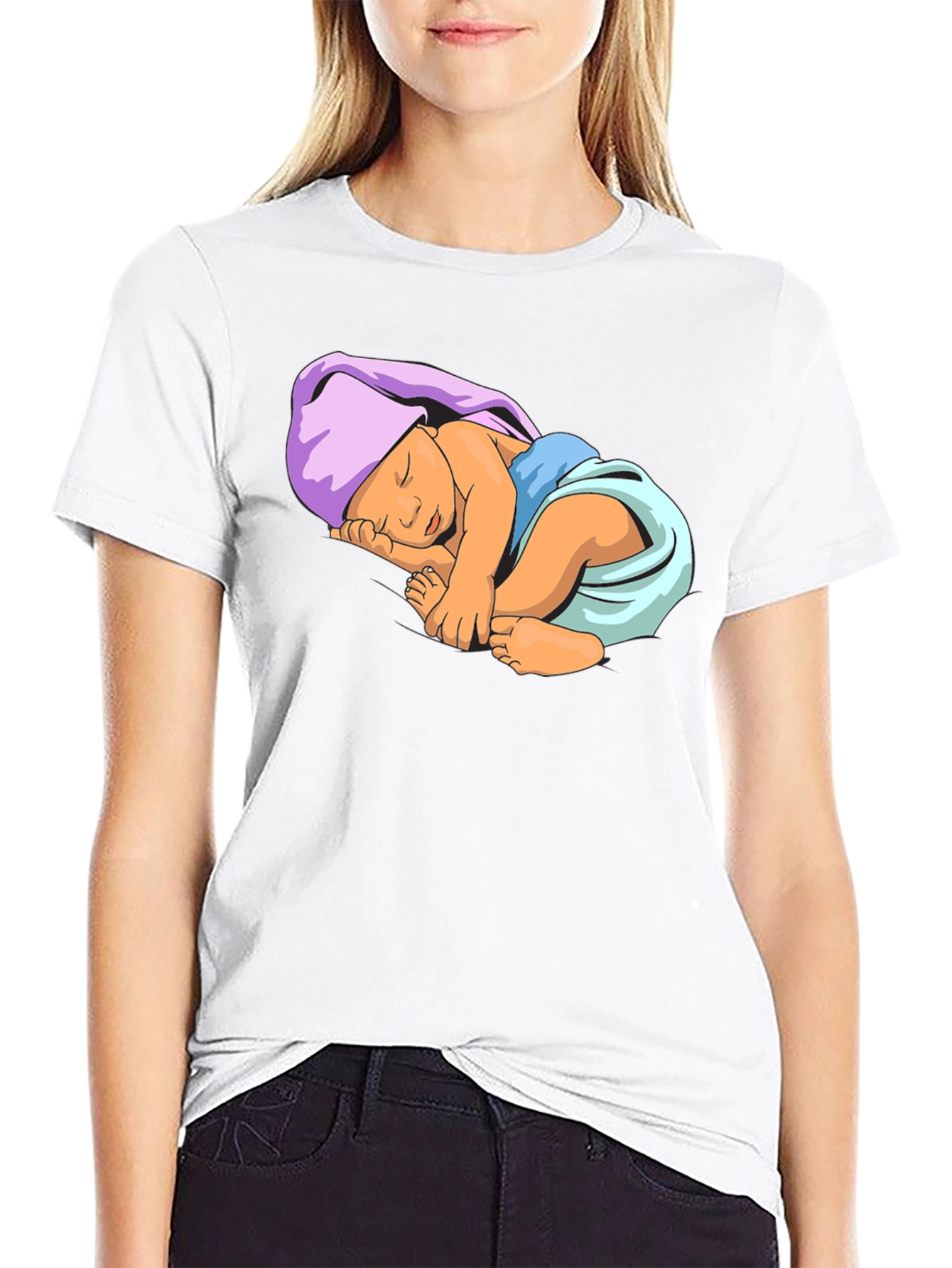 Baby Graphic Tee - Black Cotton Comfort