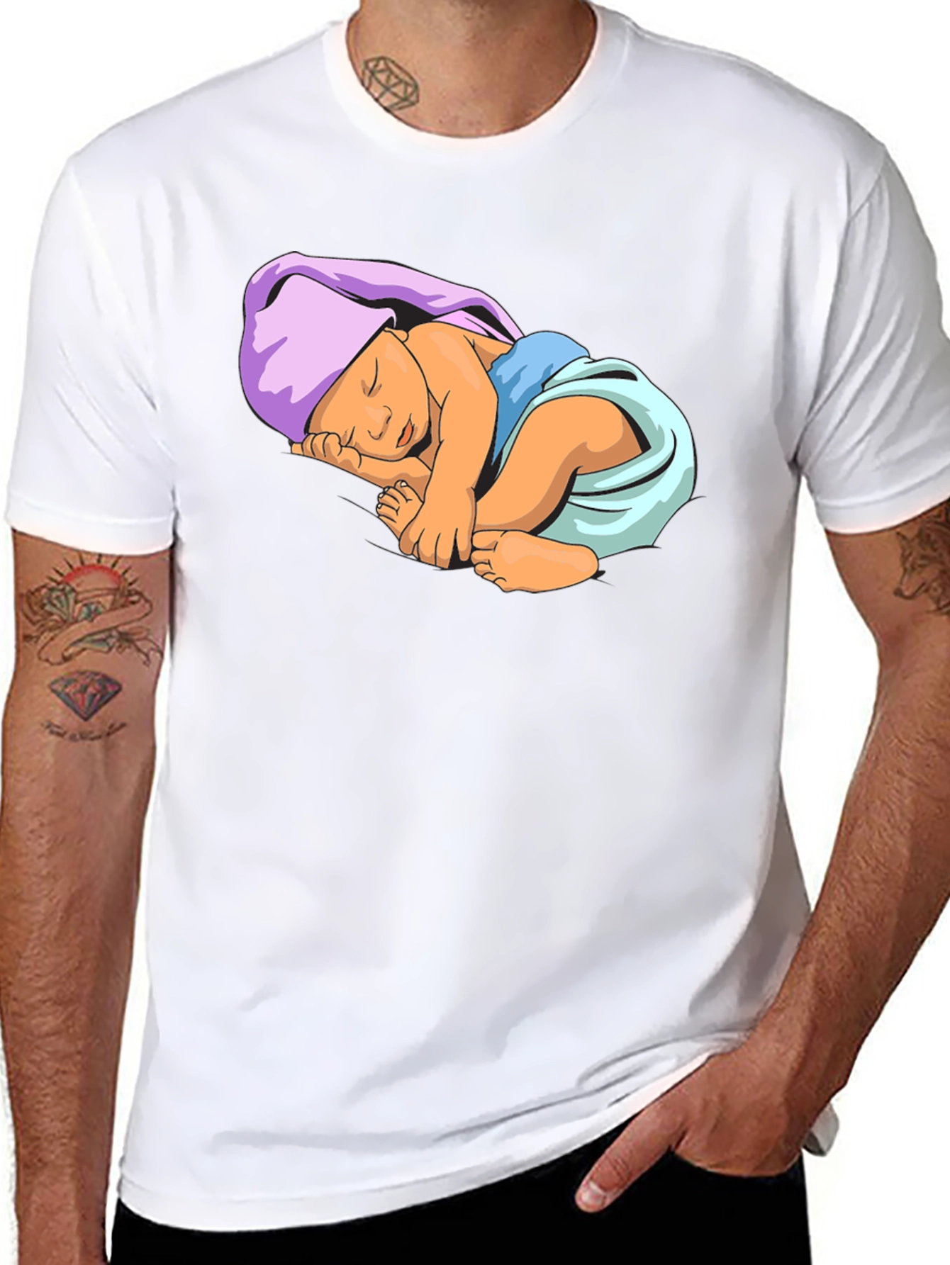 Baby Graphic Tee - Black Cotton Comfort