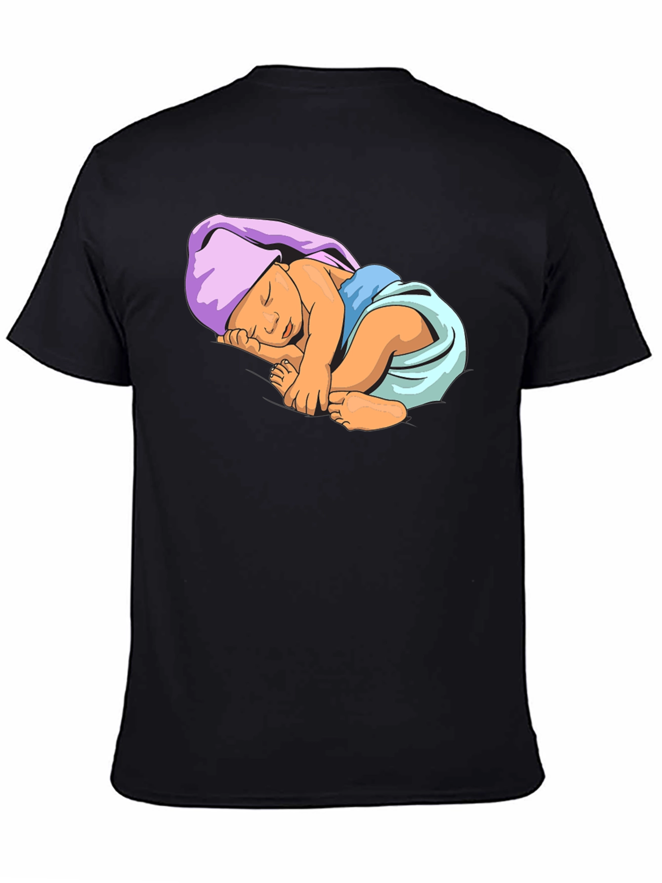Baby Graphic Tee - Black Cotton Comfort