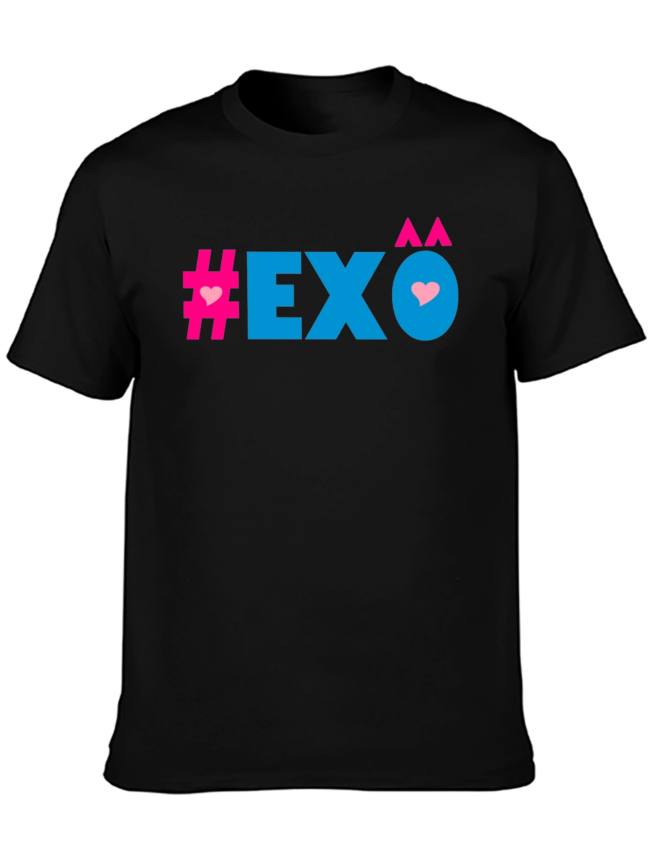 EXO Heart Graphic Black T-Shirt