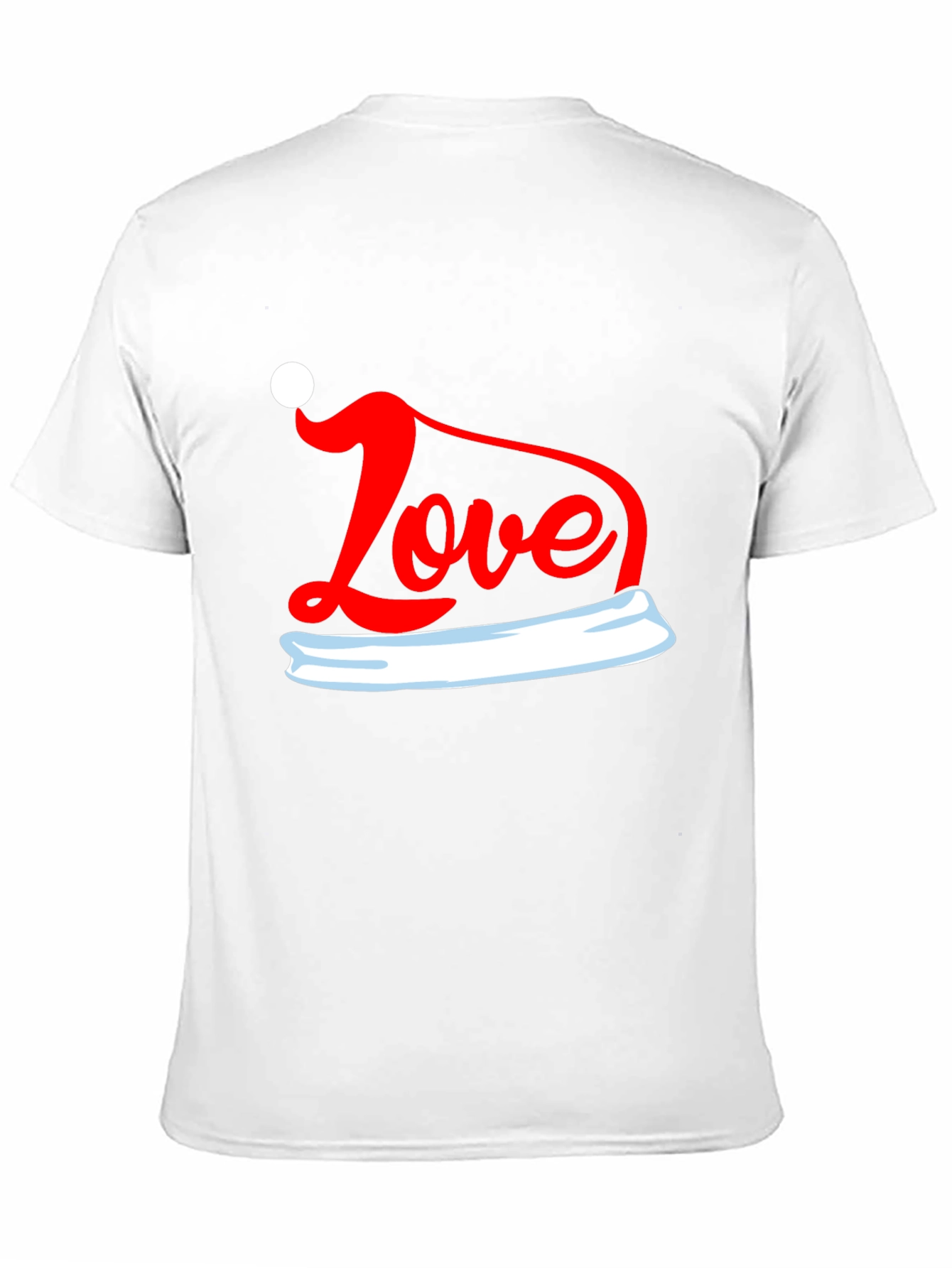 Love Santa Hat Graphic Tee - Holiday T-Shirt