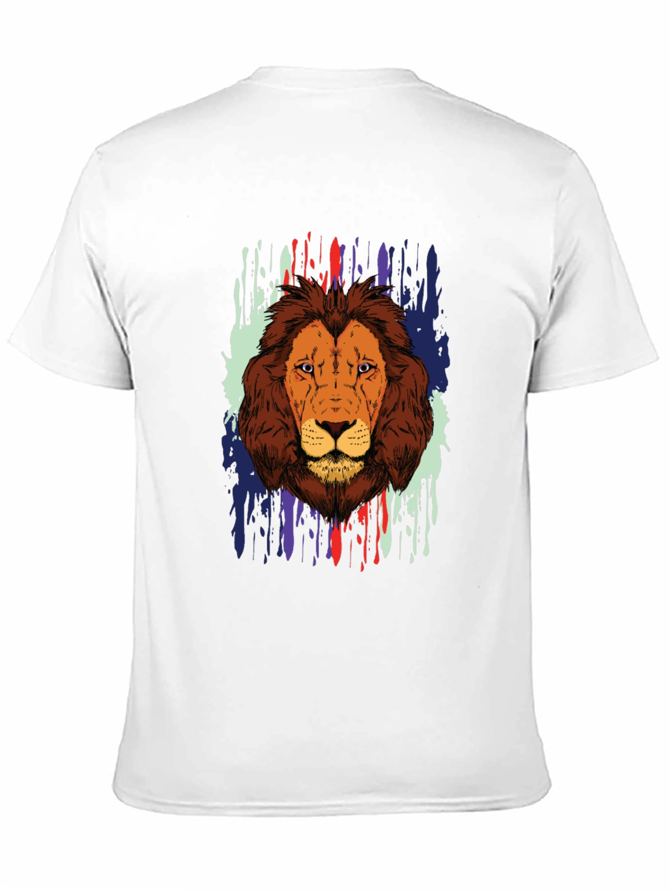Lion Graphic Print Black T-Shirt