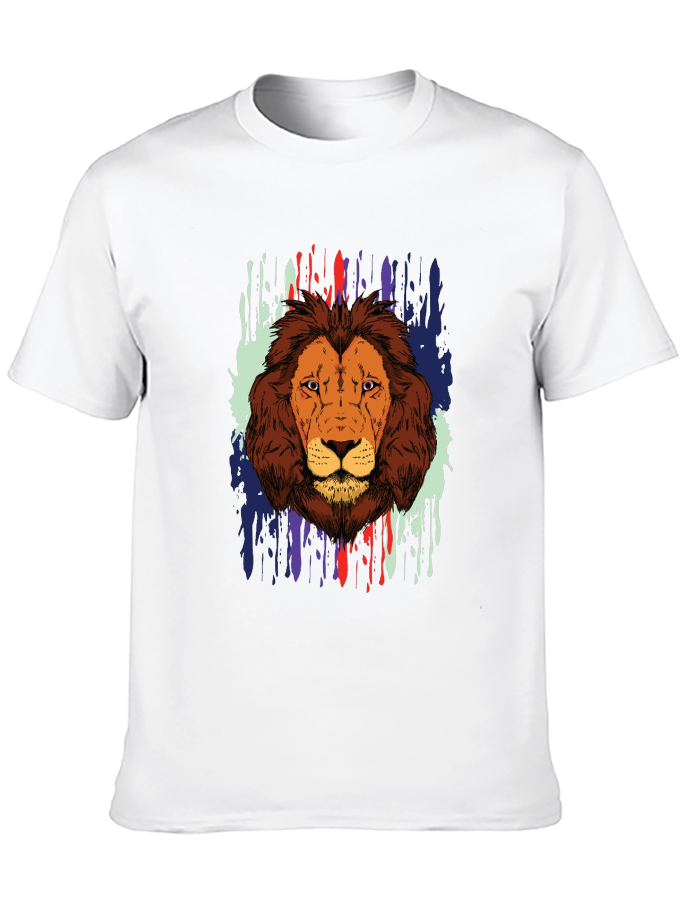 Lion Graphic Print Black T-Shirt