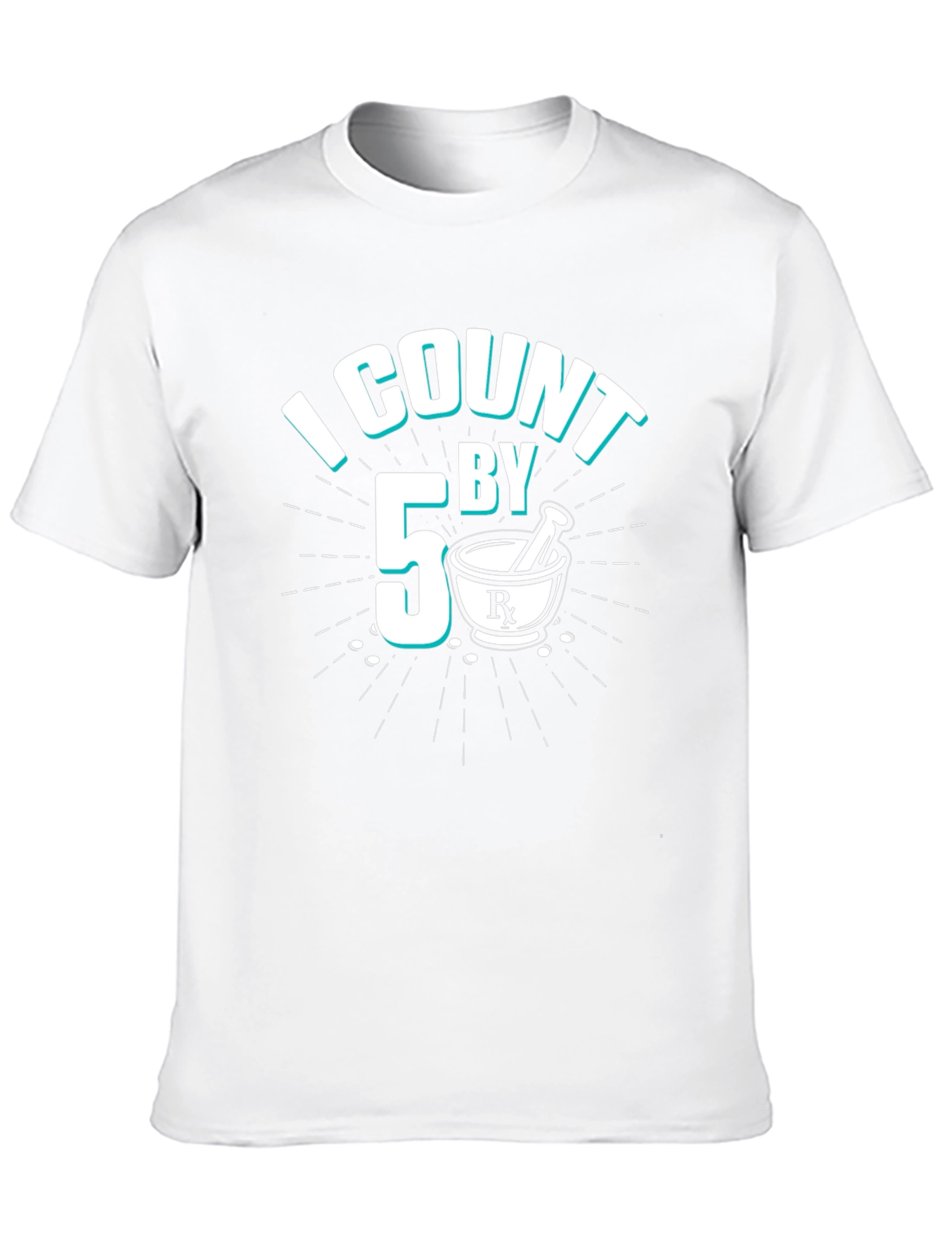 I Count By 5 Pharmacist Black T-Shirt