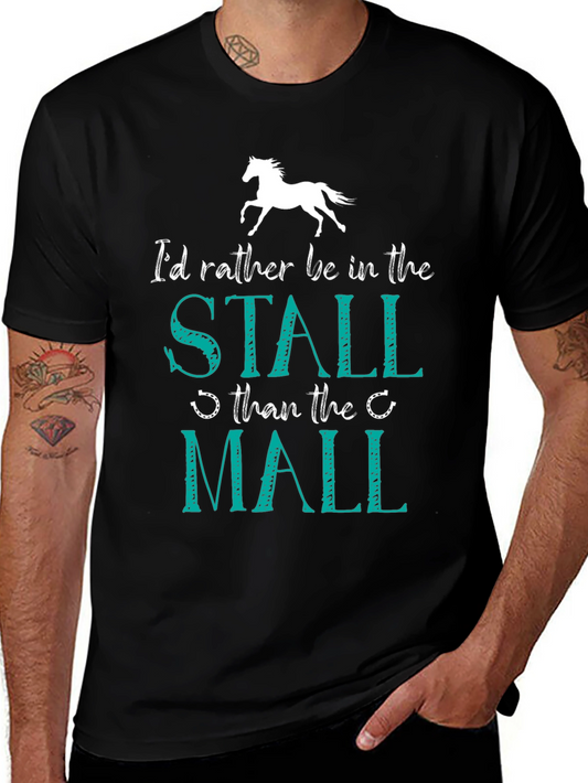 Id Rather Be In The Stall Horse Lover T-Shirt