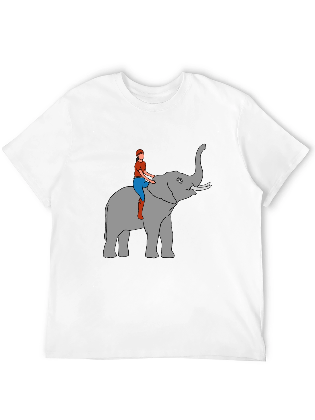 Elephant Rider T-Shirt - Novelty Graphic Tee