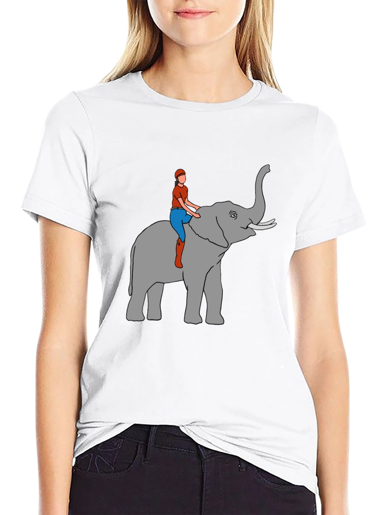 Elephant Rider T-Shirt - Novelty Graphic Tee