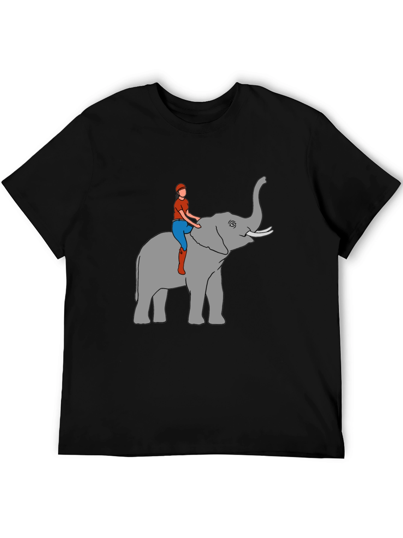 Elephant Rider T-Shirt - Novelty Graphic Tee