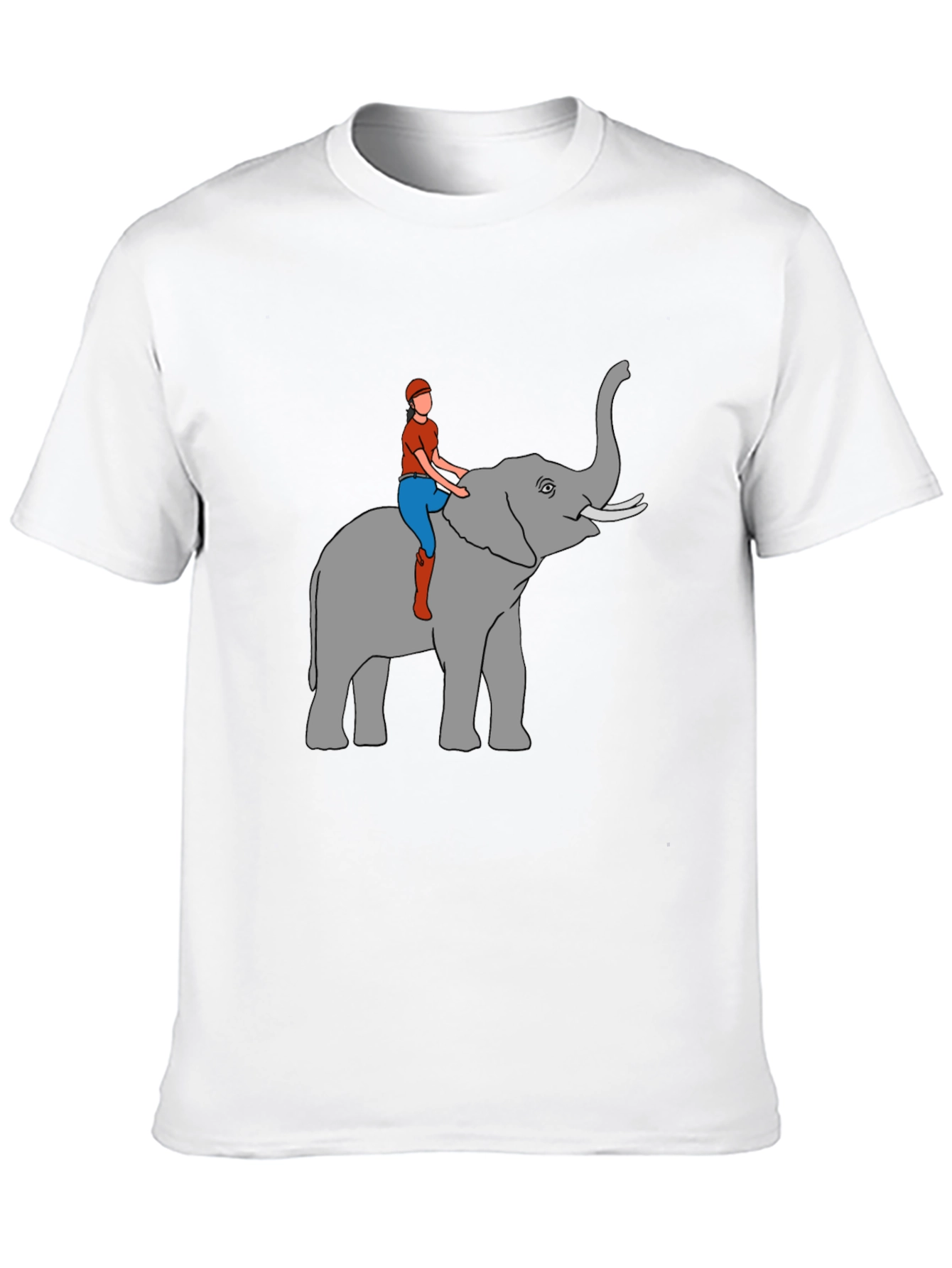 Elephant Rider T-Shirt - Novelty Graphic Tee