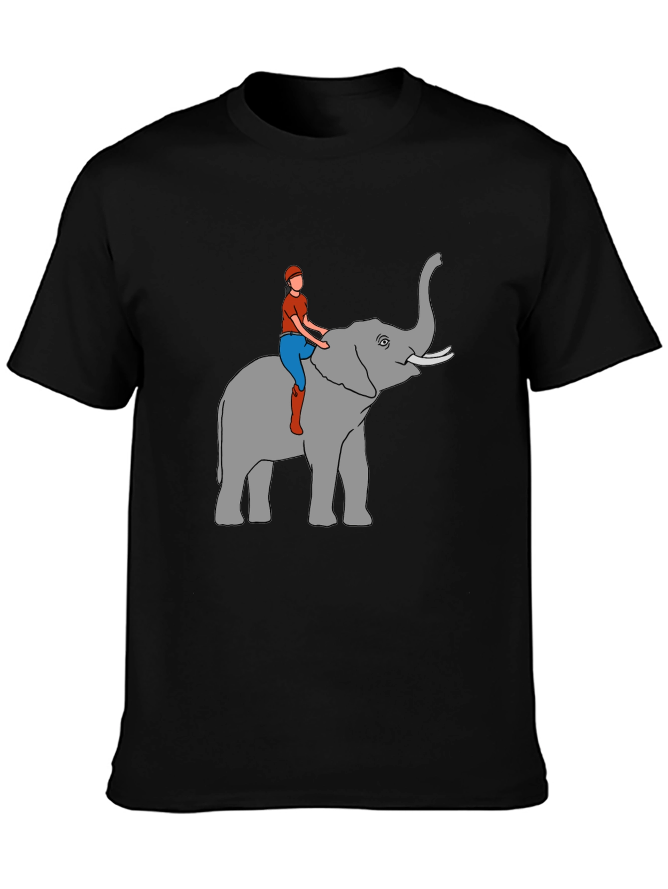 Elephant Rider T-Shirt - Novelty Graphic Tee