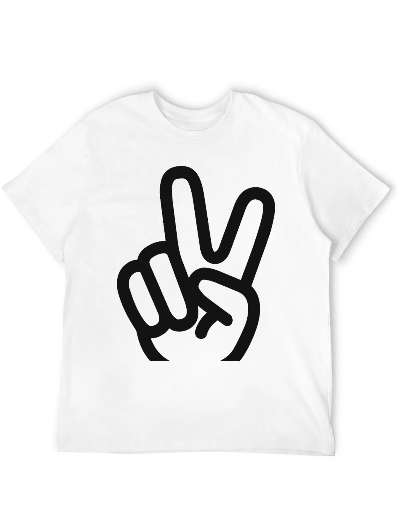 Mens Black Relaxed Fit Crew Neck T-Shirt