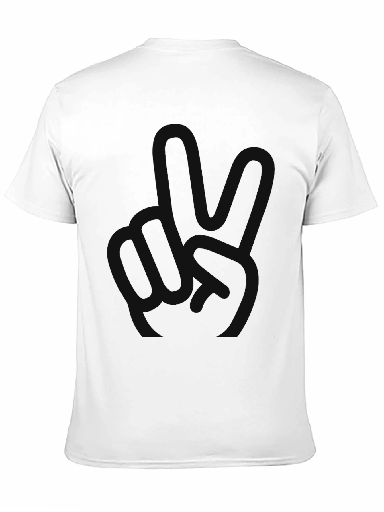 Mens Black Relaxed Fit Crew Neck T-Shirt