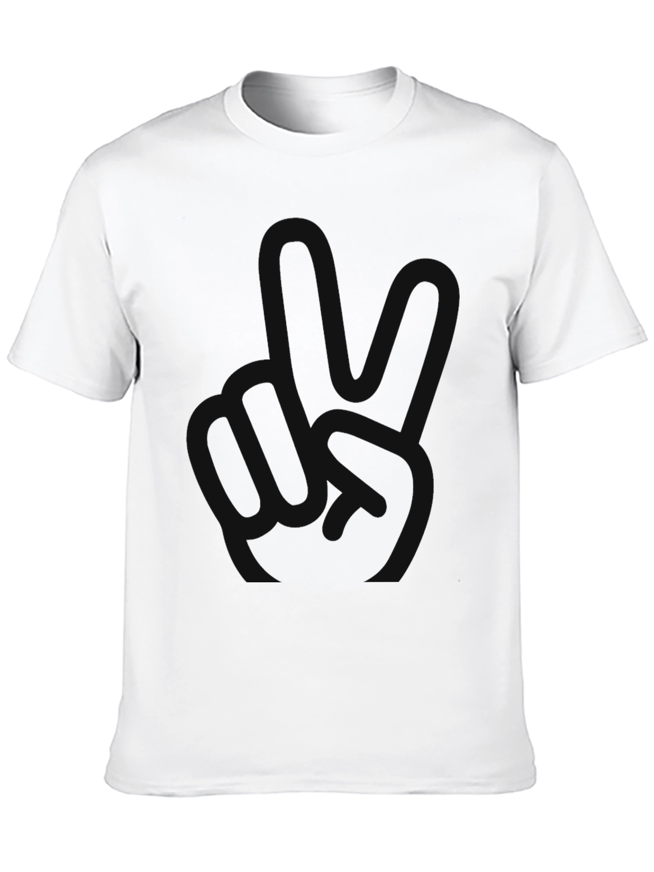 Mens Black Relaxed Fit Crew Neck T-Shirt