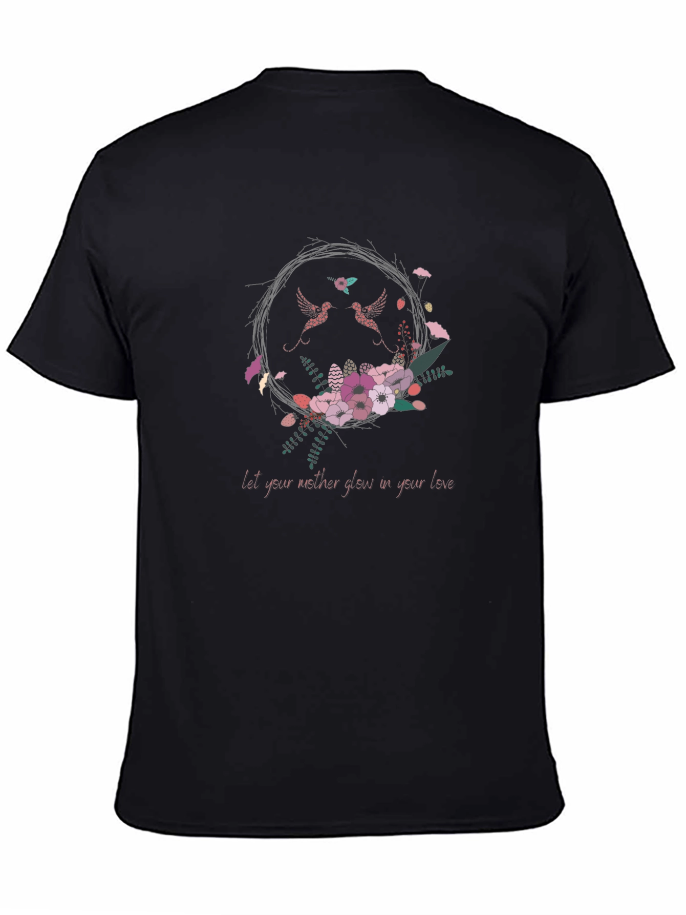 Floral Lovebirds Graphic T-Shirt