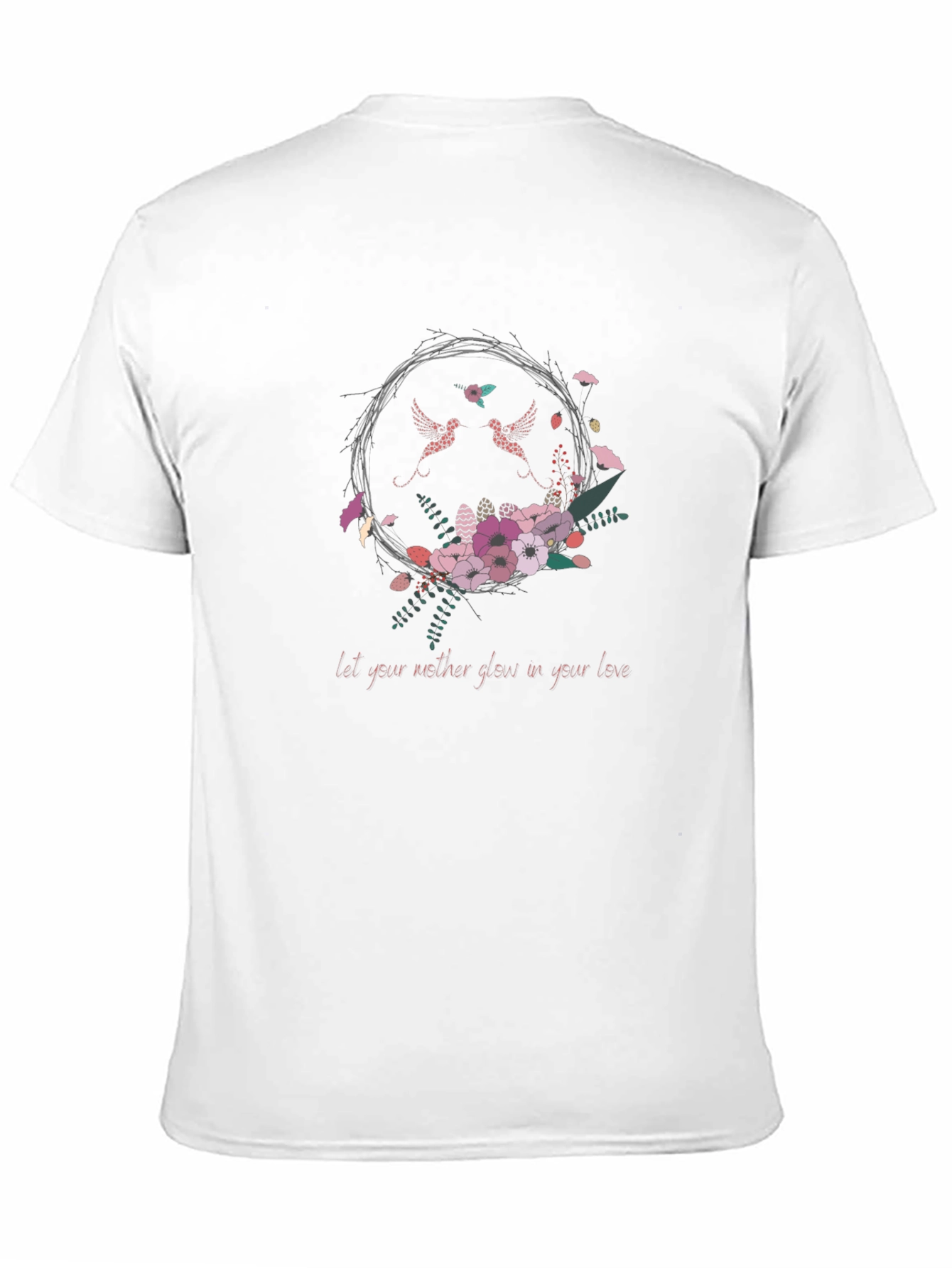 Floral Lovebirds Graphic T-Shirt