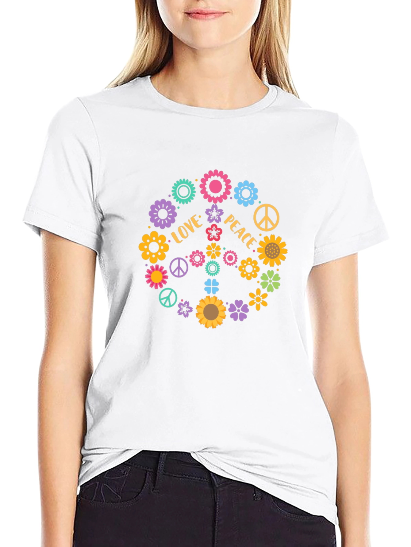 Love & Peace Floral T-Shirt