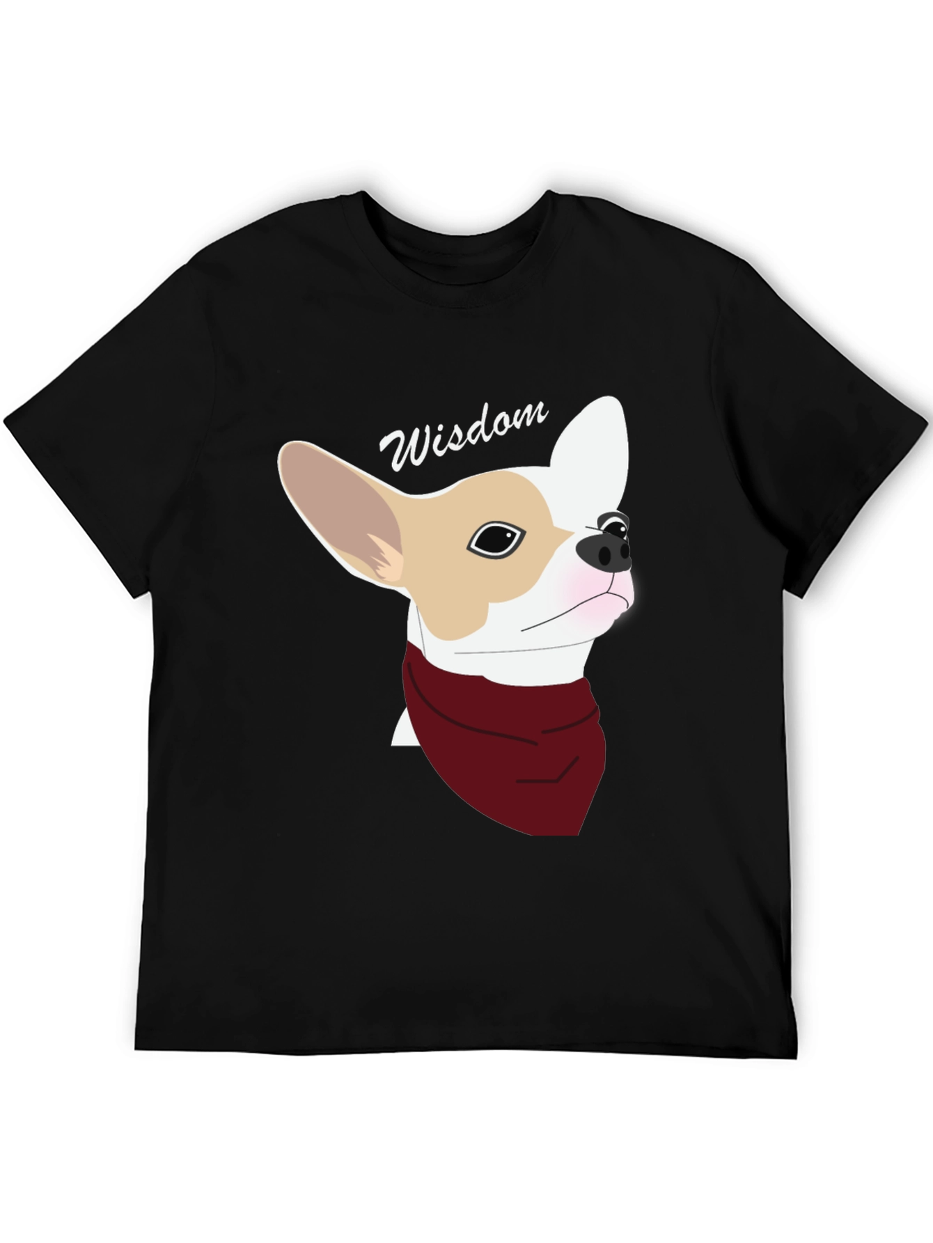 Wisdom Chihuahua Graphic Tee - Black